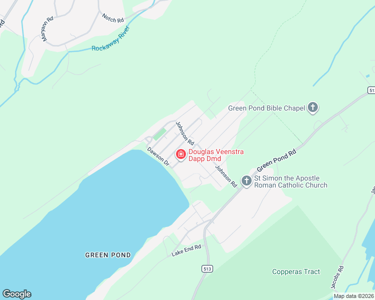 map of restaurants, bars, coffee shops, grocery stores, and more near 2 Shadyside Lane in Morris County