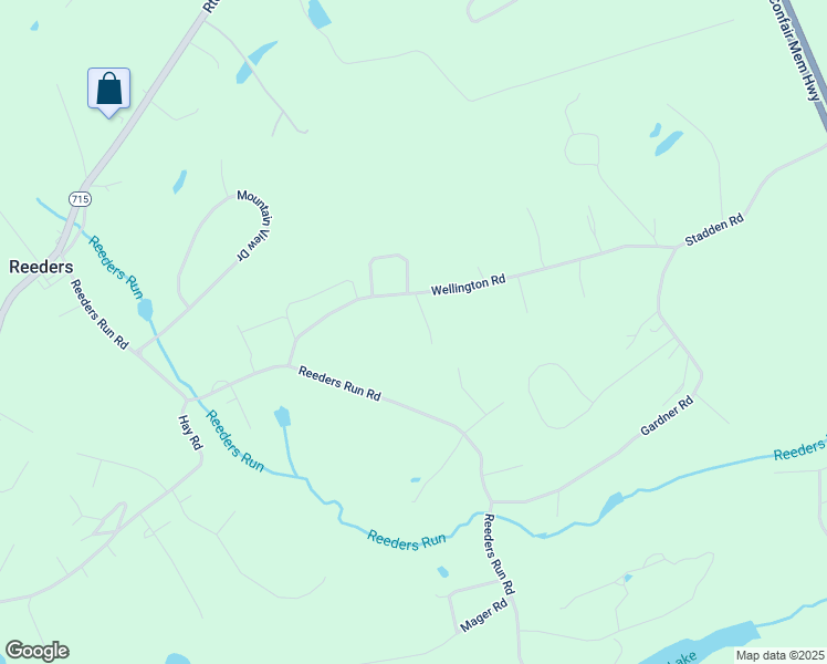 map of restaurants, bars, coffee shops, grocery stores, and more near 162 Wellington Road in Stroudsburg