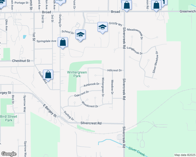 map of restaurants, bars, coffee shops, grocery stores, and more near 703 Deercrest Drive in Wadsworth