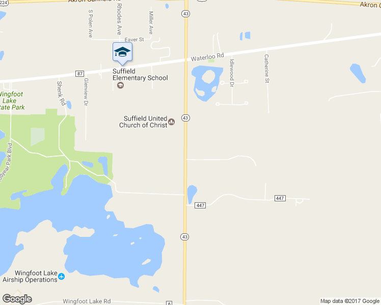 map of restaurants, bars, coffee shops, grocery stores, and more near 1022 Ohio 43 in Mogadore