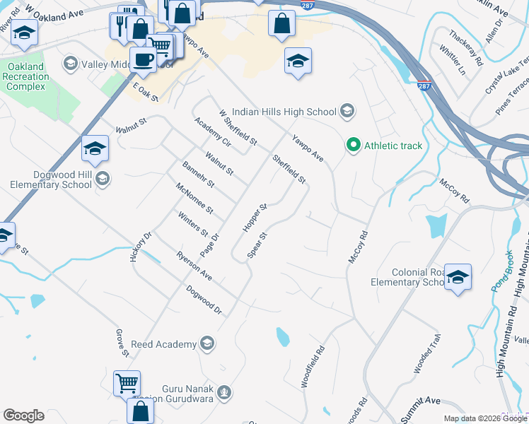 map of restaurants, bars, coffee shops, grocery stores, and more near 27 Hopper Street in Oakland