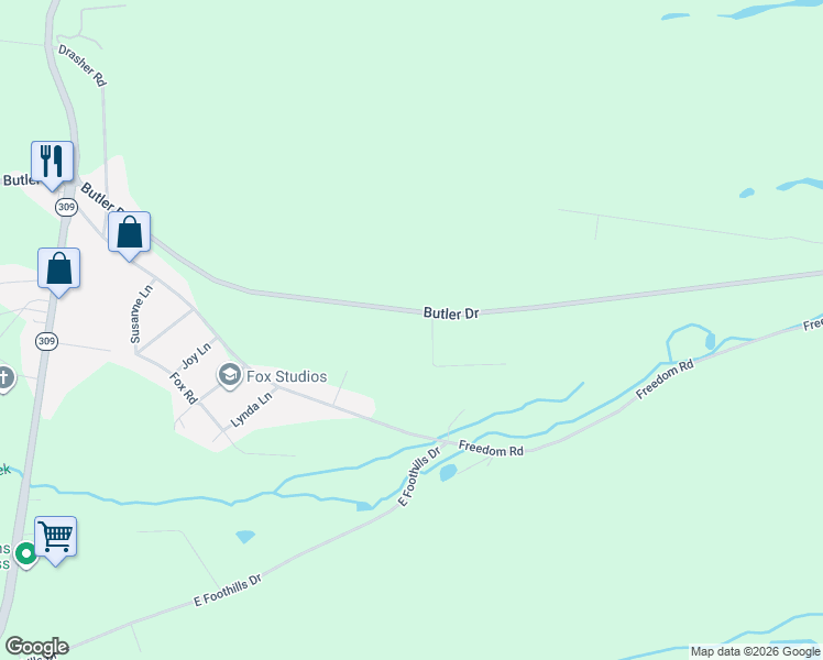 map of restaurants, bars, coffee shops, grocery stores, and more near 109-150 E Butler Dr in Luzerne