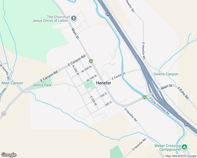 map of restaurants, bars, coffee shops, grocery stores, and more near 65 North Main Street in Henefer