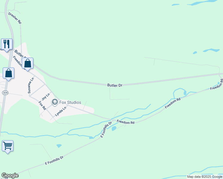 map of restaurants, bars, coffee shops, grocery stores, and more near Hashagen Drive in Luzerne County