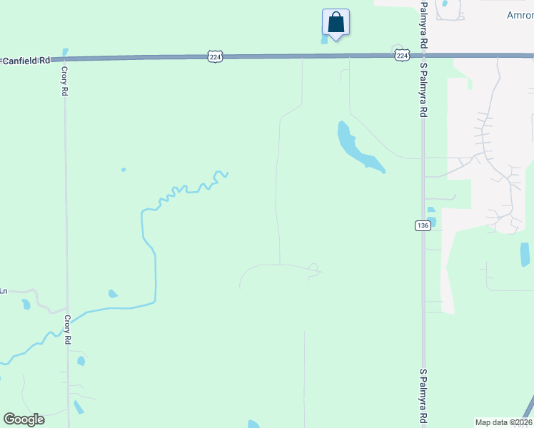 map of restaurants, bars, coffee shops, grocery stores, and more near 6760 Pheasant Run Dr in Canfield