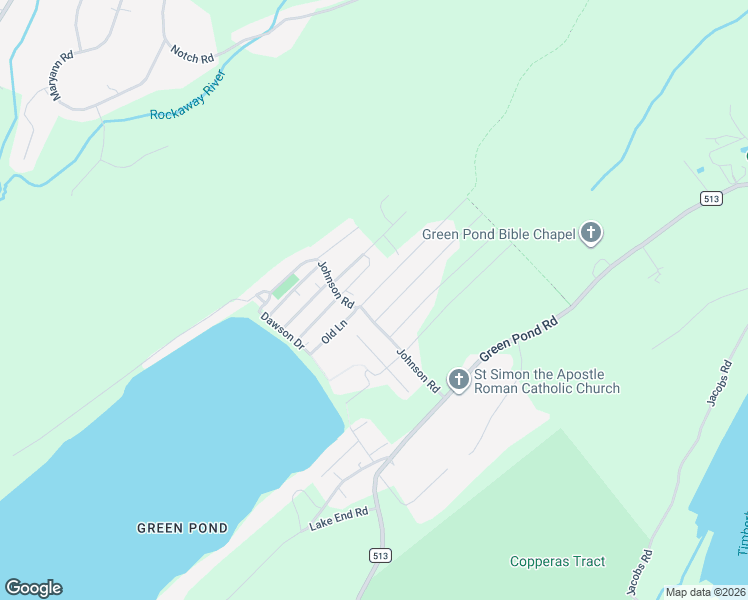 map of restaurants, bars, coffee shops, grocery stores, and more near 4 Notch Road in Rockaway Township