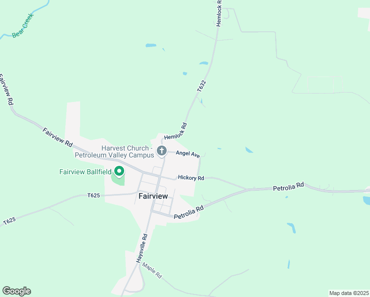 map of restaurants, bars, coffee shops, grocery stores, and more near 127 Angel Avenue in Petrolia