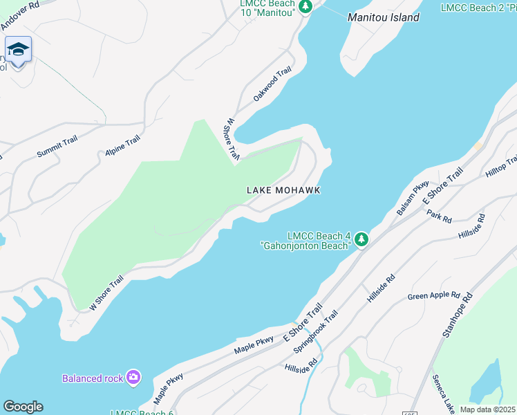 map of restaurants, bars, coffee shops, grocery stores, and more near 440 West Shore Trail in Sparta