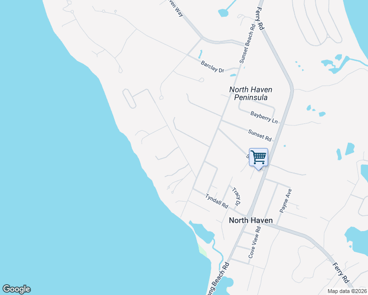 map of restaurants, bars, coffee shops, grocery stores, and more near 80 Sunset Beach Road in Sag Harbor