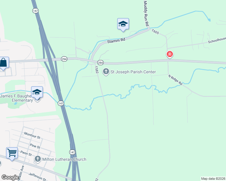 map of restaurants, bars, coffee shops, grocery stores, and more near 758 Cemetery Road in Milton