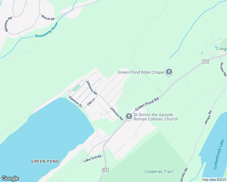 map of restaurants, bars, coffee shops, grocery stores, and more near 13 Davenport Road in Morris County