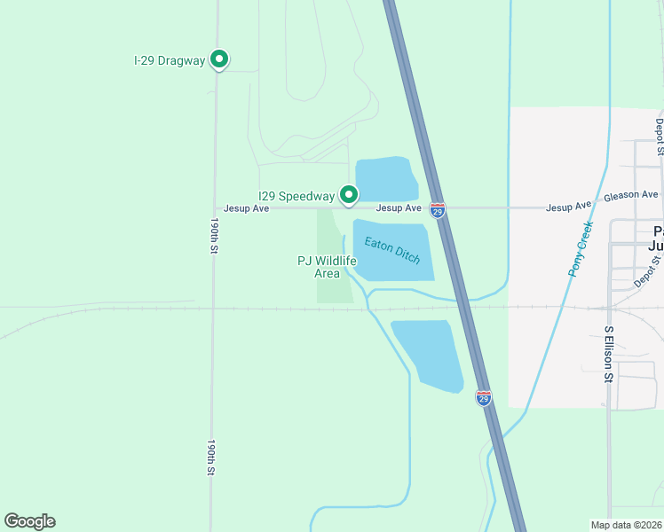 map of restaurants, bars, coffee shops, grocery stores, and more near 19413 Jesup Avenue in Pacific Junction
