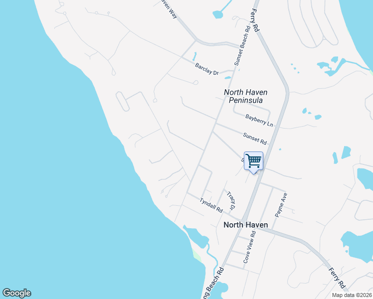map of restaurants, bars, coffee shops, grocery stores, and more near 80 Sunset Beach Road in Sag Harbor