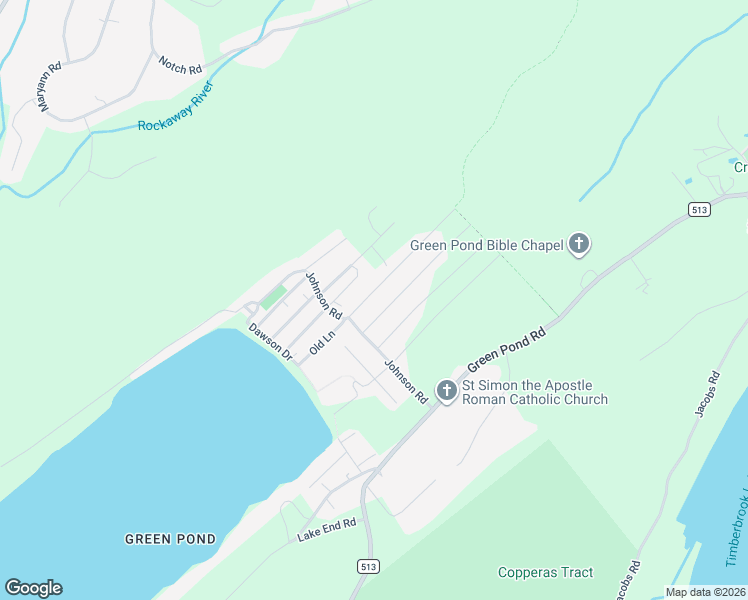 map of restaurants, bars, coffee shops, grocery stores, and more near 4 Notch Road in Rockaway Township