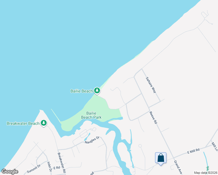 map of restaurants, bars, coffee shops, grocery stores, and more near 786 Bailie Beach Road in Mattituck