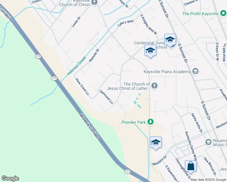 map of restaurants, bars, coffee shops, grocery stores, and more near in Kaysville