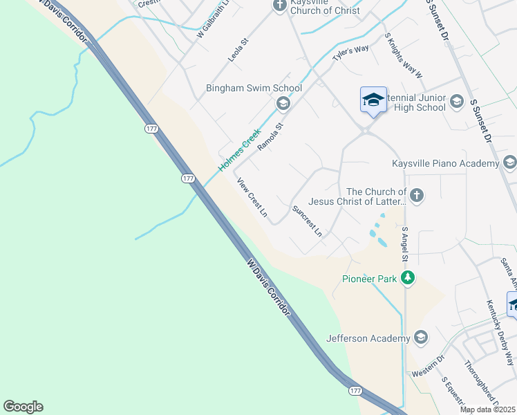 map of restaurants, bars, coffee shops, grocery stores, and more near 1011 View Crest Lane in Kaysville