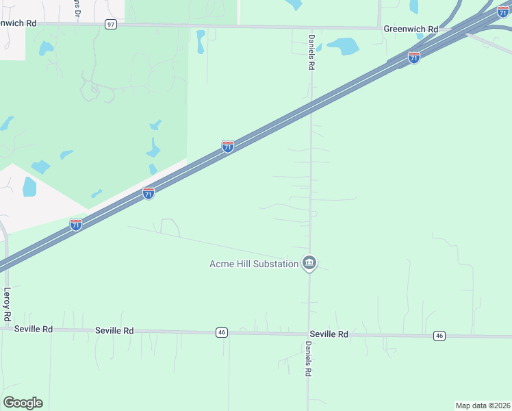 map of restaurants, bars, coffee shops, grocery stores, and more near 9376 Daniels Road in Seville