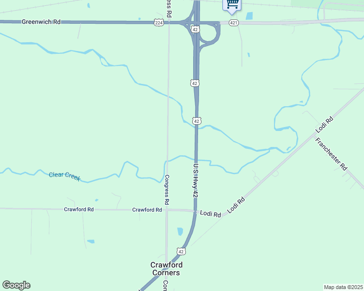 map of restaurants, bars, coffee shops, grocery stores, and more near 9315 Congress Road in Homerville