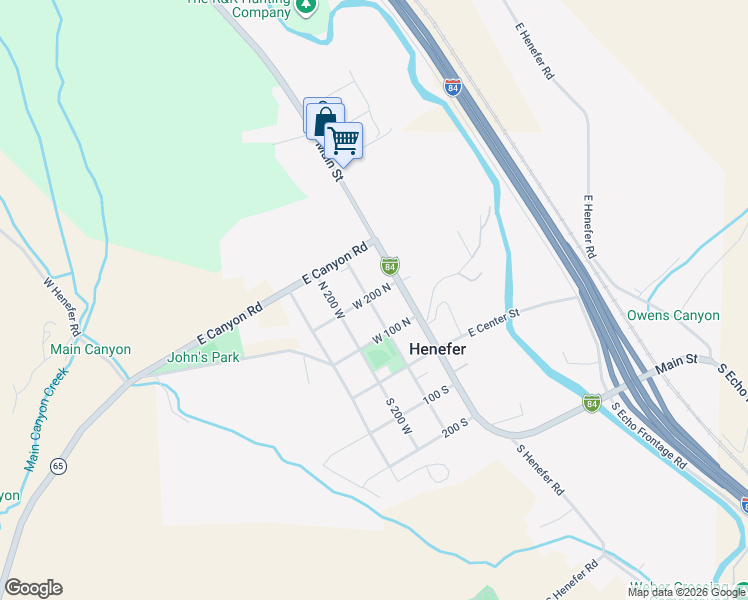 map of restaurants, bars, coffee shops, grocery stores, and more near in Henefer