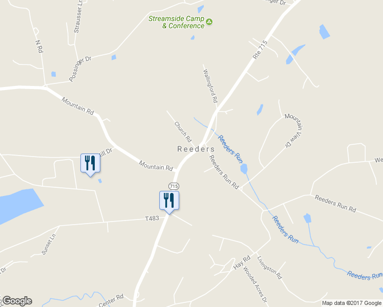 map of restaurants, bars, coffee shops, grocery stores, and more near 1829 Route 715 in Stroudsburg