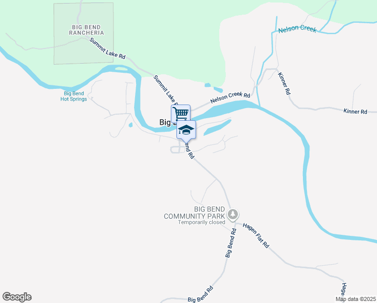 map of restaurants, bars, coffee shops, grocery stores, and more near 25299 Big Bend Road in Big Bend