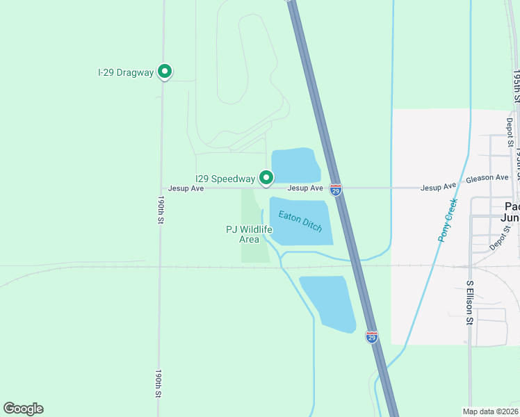 map of restaurants, bars, coffee shops, grocery stores, and more near 19413 Jesup Avenue in Pacific Junction