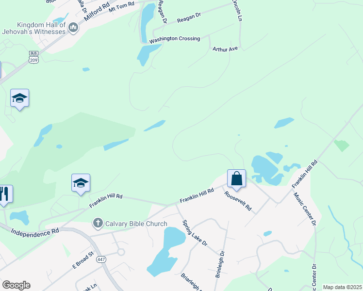 map of restaurants, bars, coffee shops, grocery stores, and more near 188 Manor Drive in East Stroudsburg