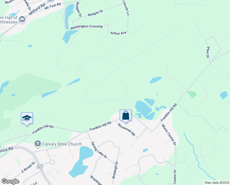 map of restaurants, bars, coffee shops, grocery stores, and more near 128 Manor Drive in East Stroudsburg