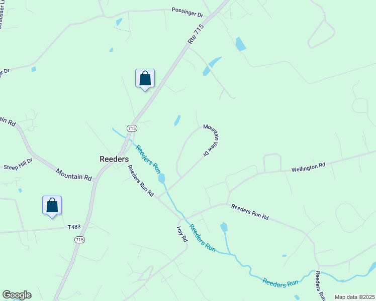 map of restaurants, bars, coffee shops, grocery stores, and more near 5233 Mountain View Drive in Stroudsburg