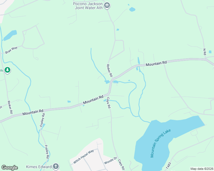 map of restaurants, bars, coffee shops, grocery stores, and more near Mountain Road in Stroudsburg