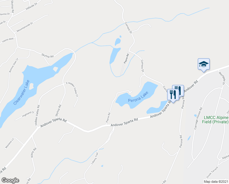 map of restaurants, bars, coffee shops, grocery stores, and more near 21 Payne Road in Newton
