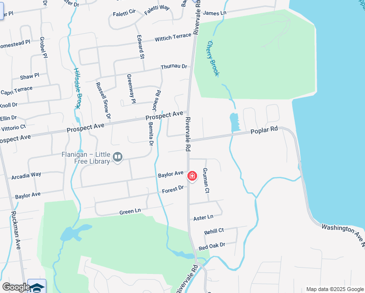 map of restaurants, bars, coffee shops, grocery stores, and more near 600 Woodland Court in River Vale