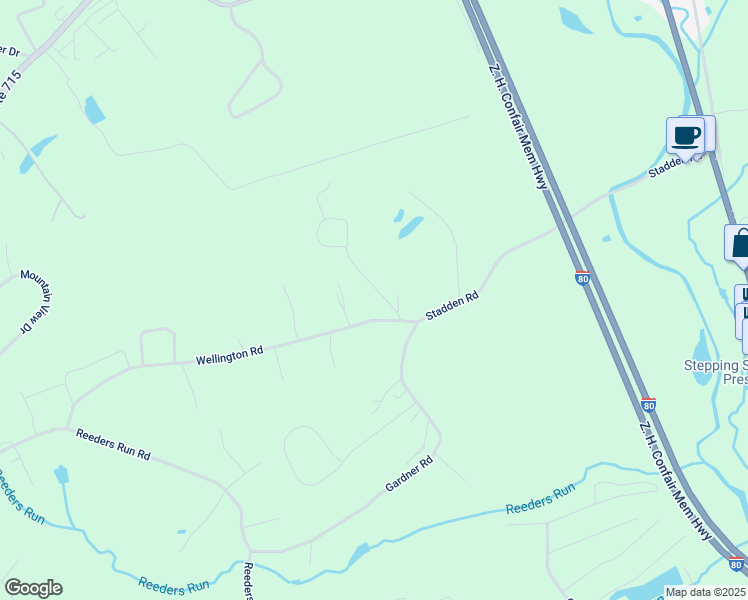 map of restaurants, bars, coffee shops, grocery stores, and more near 117 Poe Voll Court in Stroudsburg