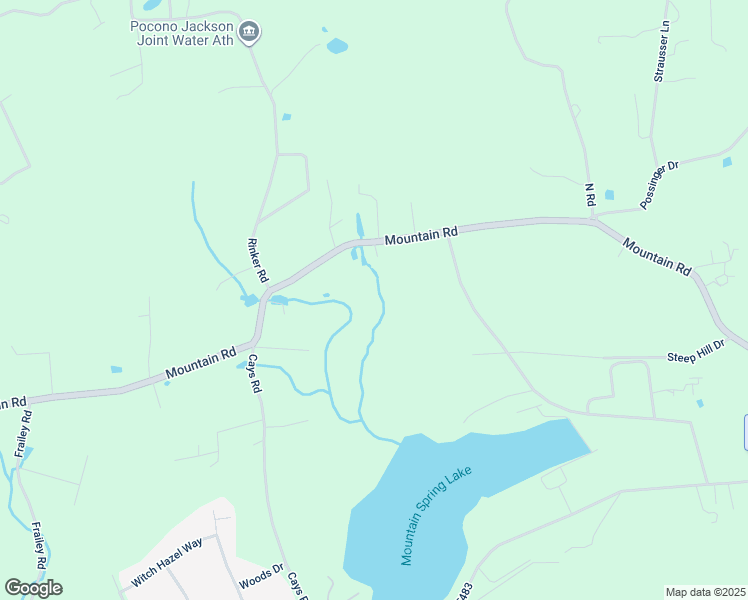 map of restaurants, bars, coffee shops, grocery stores, and more near 2562 Mountain Road in Stroudsburg