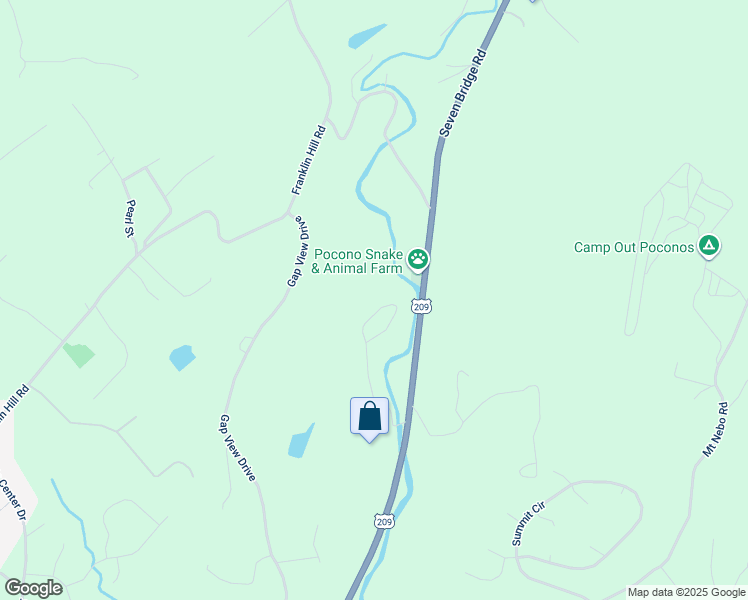 map of restaurants, bars, coffee shops, grocery stores, and more near 2169 Green Mountain Drive in East Stroudsburg
