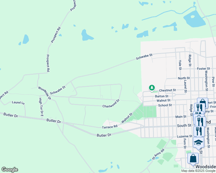 map of restaurants, bars, coffee shops, grocery stores, and more near 17 Roberts Ln in Freeland
