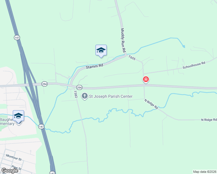 map of restaurants, bars, coffee shops, grocery stores, and more near 1695 State Route 254 in Milton