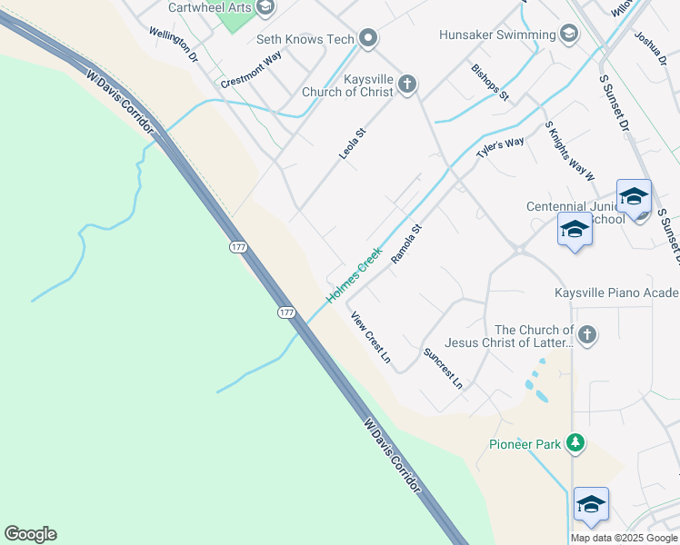 map of restaurants, bars, coffee shops, grocery stores, and more near 864 South Wellington Drive in Kaysville
