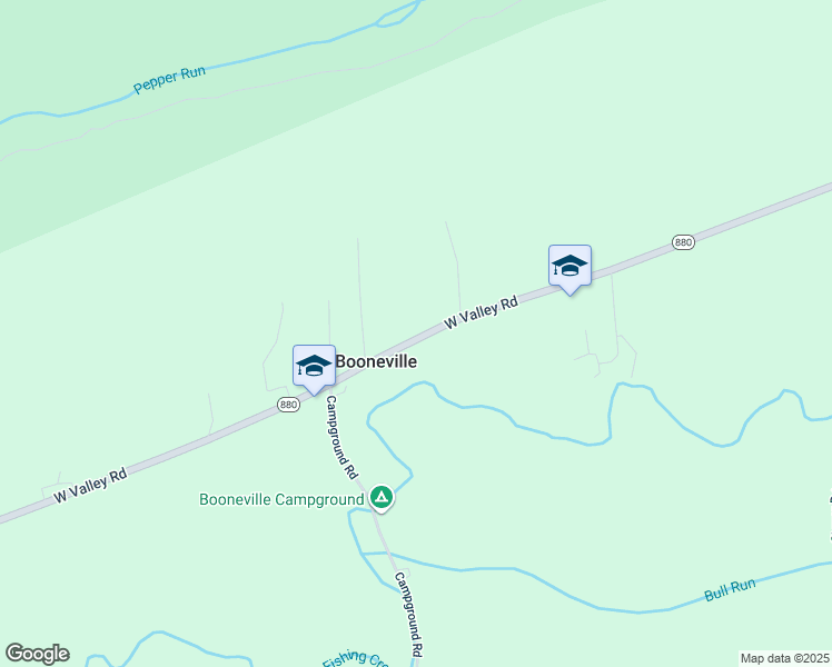 map of restaurants, bars, coffee shops, grocery stores, and more near 1358 West Valley Road in Loganton