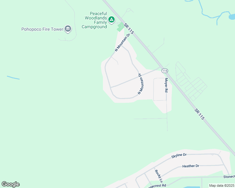 map of restaurants, bars, coffee shops, grocery stores, and more near 3219 Mountain Terrace Drive in Blakeslee