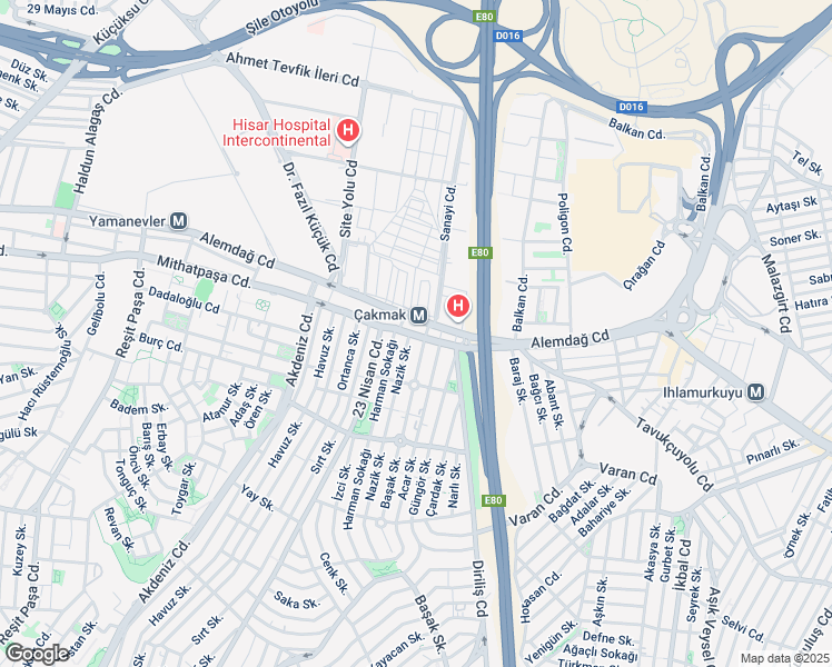 map of restaurants, bars, coffee shops, grocery stores, and more near 229 Mithatpaşa Caddesi in Ümraniye