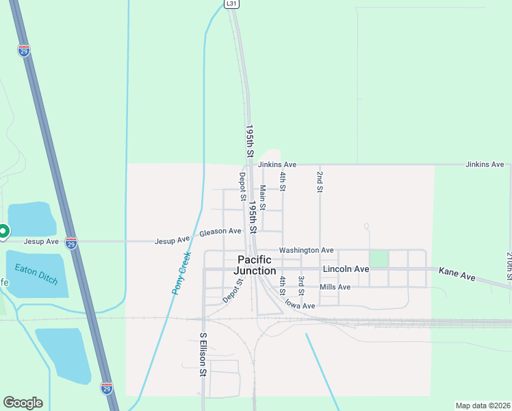 map of restaurants, bars, coffee shops, grocery stores, and more near 400 Hoblit Avenue in Pacific Junction