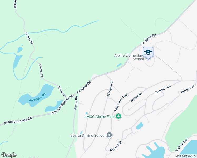 map of restaurants, bars, coffee shops, grocery stores, and more near 235 Andover Road in Sparta