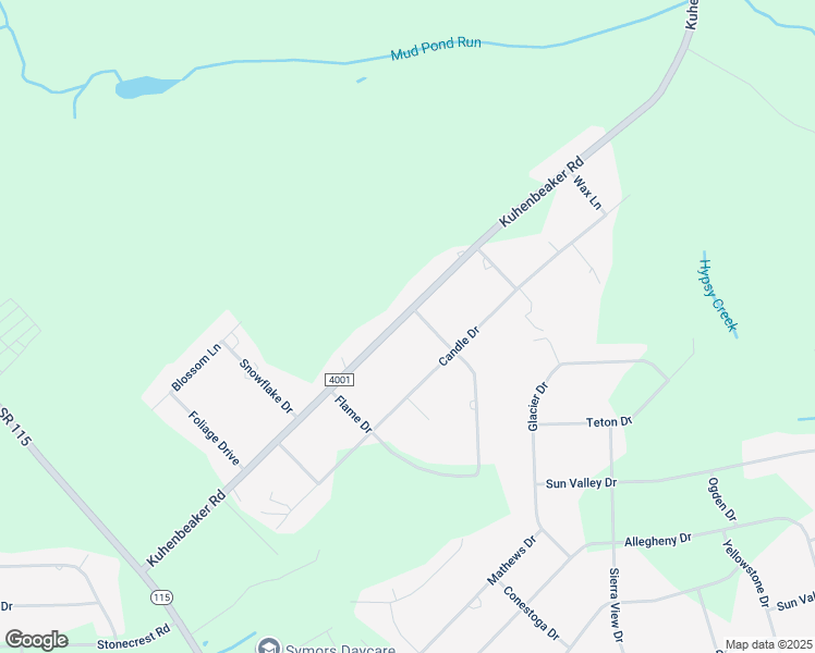 map of restaurants, bars, coffee shops, grocery stores, and more near 253 Flame Drive in Blakeslee
