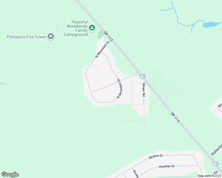 map of restaurants, bars, coffee shops, grocery stores, and more near Arthurs Way in Blakeslee