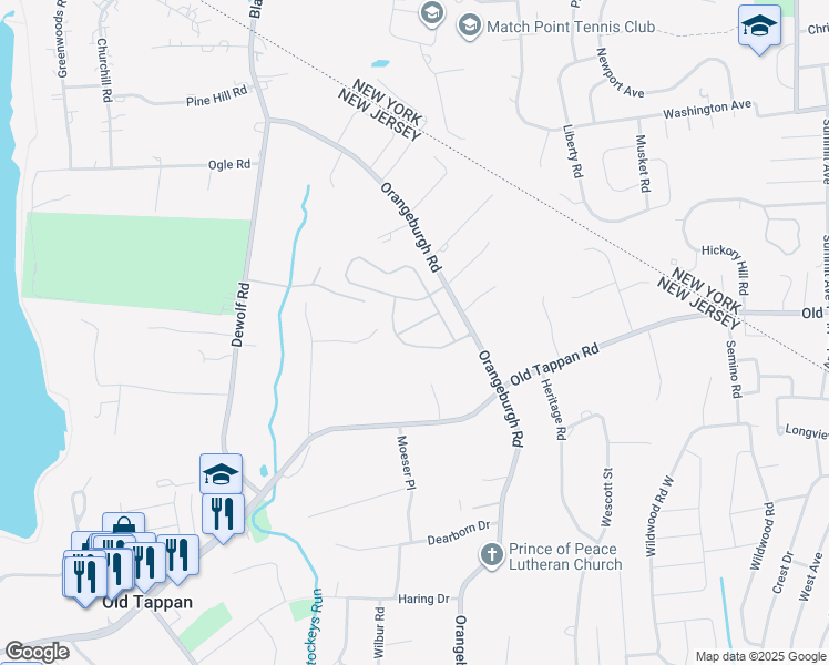 map of restaurants, bars, coffee shops, grocery stores, and more near 37 Quail Run in Old Tappan