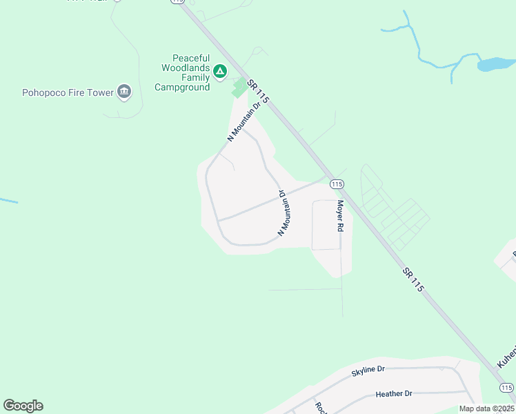 map of restaurants, bars, coffee shops, grocery stores, and more near Arthurs Way in Blakeslee