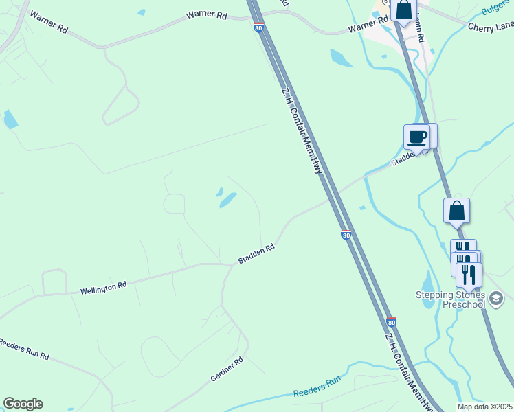 map of restaurants, bars, coffee shops, grocery stores, and more near Ruby Lane in Tannersville