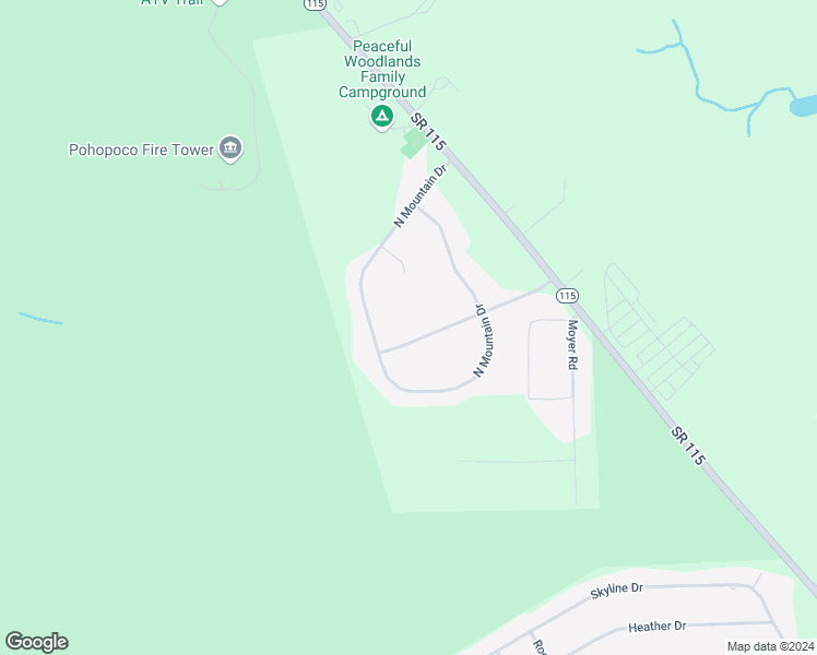 map of restaurants, bars, coffee shops, grocery stores, and more near 319 Arthurs Way in Blakeslee